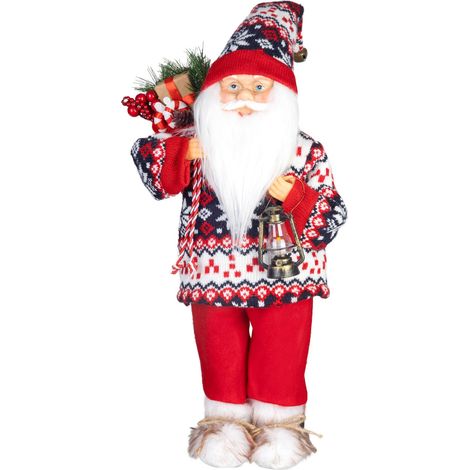 Dekoration MagicHome Weihnachten, Weihnachtsmann, mit Pullover, 60 cm (1/2)