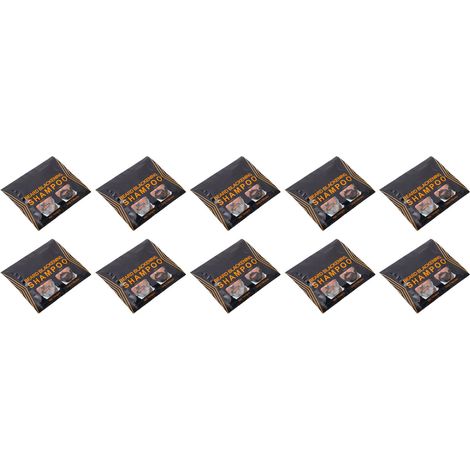 Shampoing noircissant pour barbe, doux et facile à utiliser, 15 ml, 10 sachets. Teinture pour barbe noire pour hommes. (1/5)