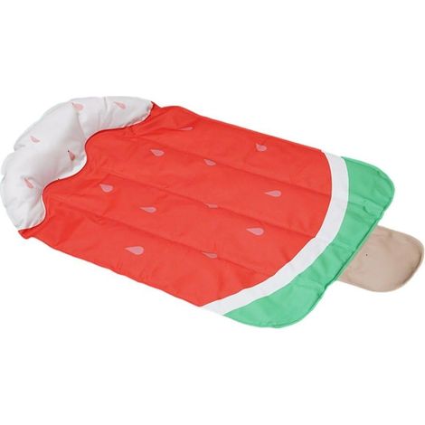 Tapis Rafraîchissant pour Chien, Lavable, Portable, Antidérapant, Motif Fruits Mignons, pour L'été (1/5)