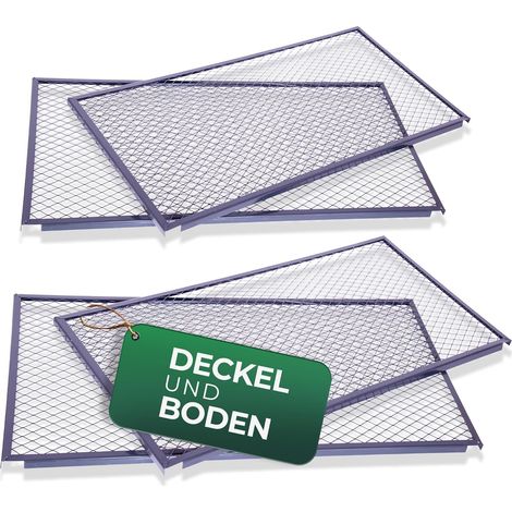Couvercle et base de composteur de jardin Novatool, composteur avec système de branchement extensible, composteur en métal avec revêtement en poudre