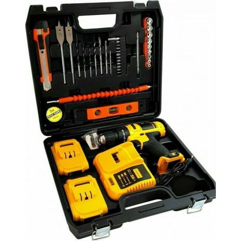 Trapano avvitatore a percussione doppia batteria 24V 2Ah 16 accessori GUDSPEED