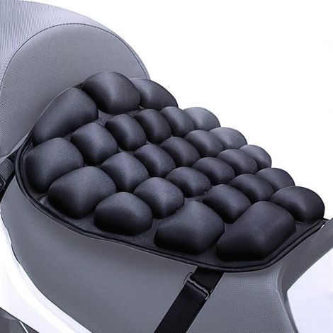 Selle Moto, Coussin de Siège d'air, Coussin de Siège Moto, Remplissage d'air et Remplissable à l'eau, Coussin de Selle Soulagement Pression pour Selles de Croisière H792 (1/4)