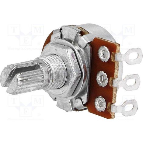 Potenziometro 220k Logaritmico ad albero corto in metallo estruso R16148-1a-1-a220k
