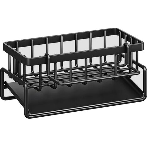 Support Pour Évier - Porte-Éponge En Acier Inoxydable Avec Bac À Égoutage Automatique - Pour Cuisine Salle De Bain - 1 Pièce (1/5)