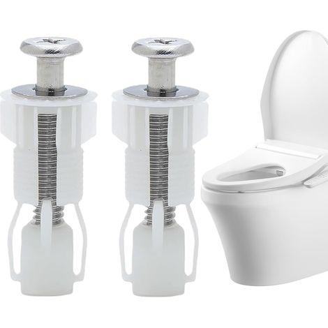 Boulons de fixation pour abattant WC , conçus la réparation salles bains , 2 éléments longue durée e