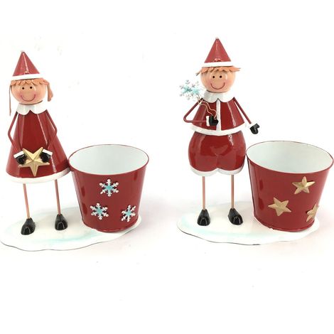 Vimin Box Bambini Babbo Natale con Caspò 21,6 x 11,5 Cm Metallo 1 Pz