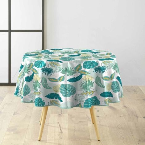 Nappe Ronde 160 cm PVC Textilia Plantania - Bleu (1/3)