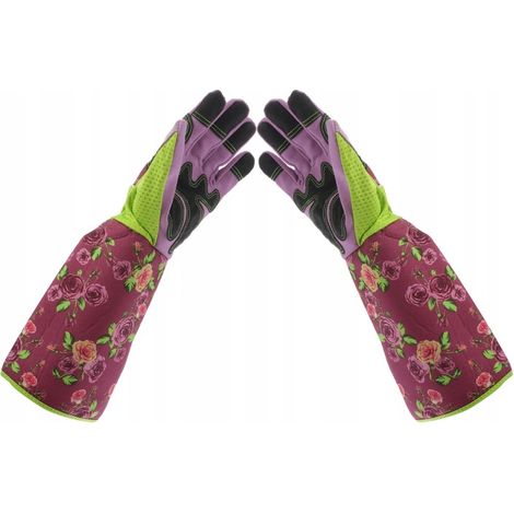 1 Paire Gants Jardin Longs Roses Manches (1/4)