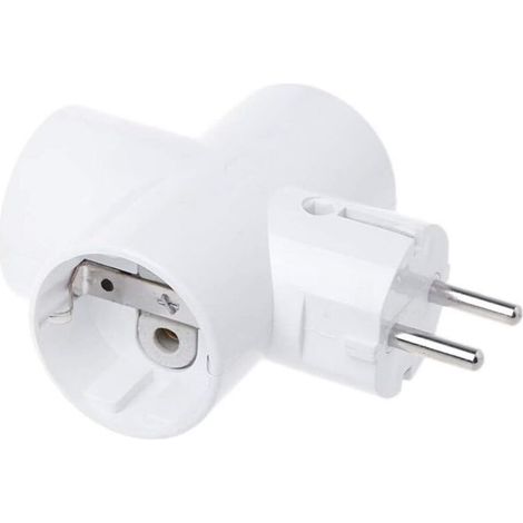 EU Standard Convert Socket avec 3 Sorties Céramique Adaptateur Secteur Voyage (1/5)