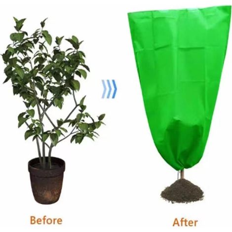 10 housses non tissées antigel 80×60 cm – Protection hivernale pour plantes en pot – Sac de conservation au froid (1/5)
