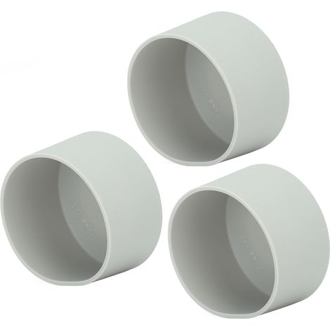 3 Manchons en Silicone Anti-Glisse pour Base de Bouteille, Résistants à la Chaleur et Anti-Rayures, Lot de 3, Couleur Gris (1/5)