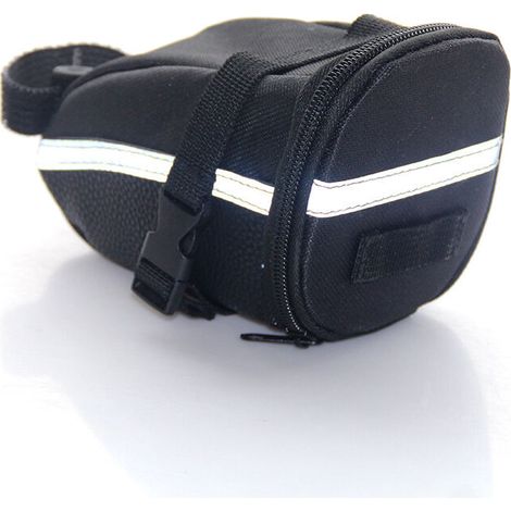 [NEVER USED] Bike Saddle Bag, Waterproof Bicycle Saddle Storage Bag Mountain Bike Pannier City Road Bike Pouch Bag Bike Repair Tool Pouch Riding Pouch with Reflective Strip (1/4)