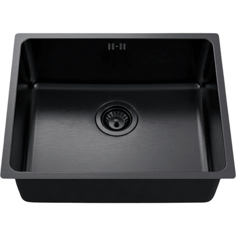 Essebagno Inoxa Spüle 1 Becken allein 54x44 aus aus schwarzem Edelstahl
