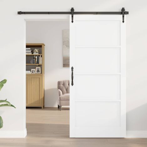 vidaXL Porta Interna Bianco 93 x 202 cm Legno compensato