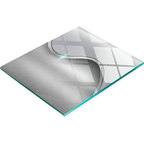 Tablero de vidrio decorativo multifuncional con textura impresa de 60x52 cm.