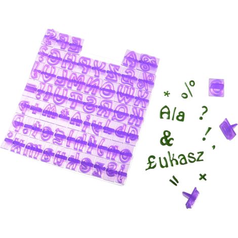 Ausstechformen für Zuckerpaste, kleine und große Buchstaben (1/2)