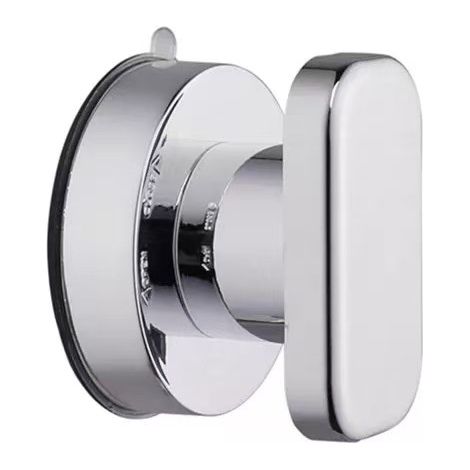 Türgriffe mit Saugnapf aus Spiegelglas, Dusch- und Badewannengriffe (665 cm, silber, 2 Stück) (1/5)