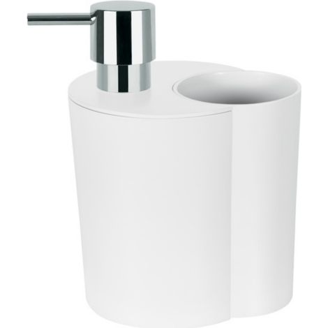 Distributeur de savon ABS SUN & MOON Blanc Spirella (1/2)