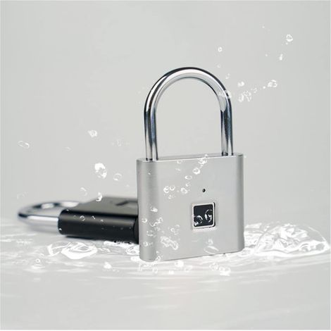 Serrure de porte intelligente Serrure de porte biométrique Cadenas d'empreintes digitales sans clé Serrure d'empreintes digitales de sécurité Coffre à bagages électrique Serrure intelligente Serrure d (1/4)
