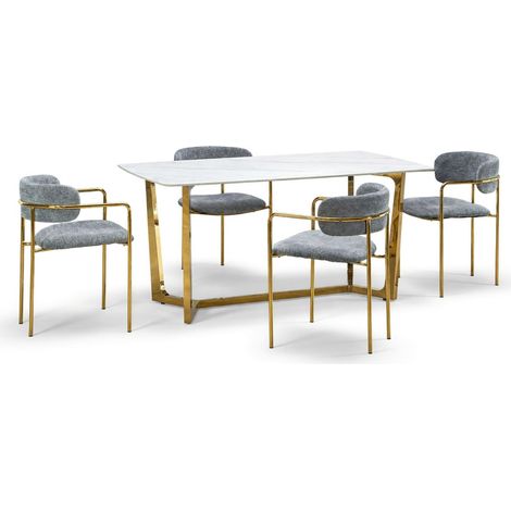 Conjunto de mesas y sillas para comedor Houston 1827 , 76x90x160cm, Diámetro: 0, Número de asientos: 4, Estilo: Modernoclásico