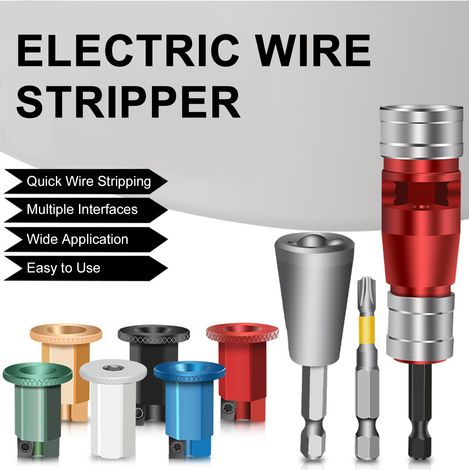 Dénudeuse fil électrique rapide outil pelage câble pour perceuse visseuse dénudeur 8/10/11/12/13/14/15/16/17 AWG (1/5)