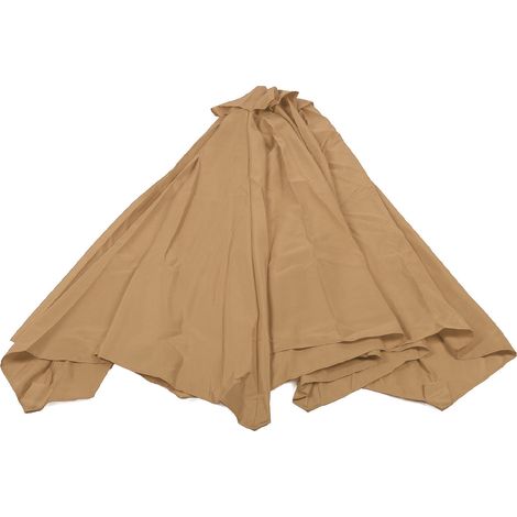 Toile de rechange pour parasol déporté professionnel, protection solaire et imperméable, pour terrasse ou jardin, diamètre 118,1 pouces, couleur café (1/5)