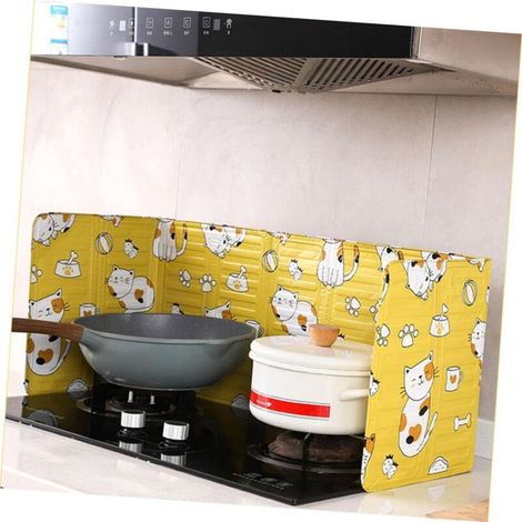 Paraspruzzi da cucina resistente al grasso, schermo durevole per piani cottura a gas, design pratico (1/3)