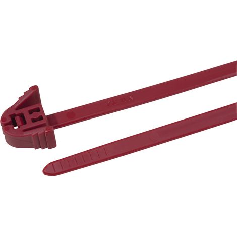 HellermannTyton 115-00043 REZ300-PA66-RD Kabelbinder   Rot  100 St.