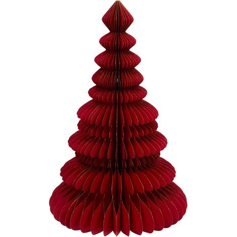 Weihnachtsbaum aus rotem Kami-Papier, H. 60 cm - Feeric lights & christmas (1/4)