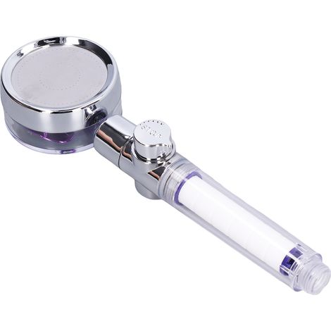 G1/2 arrêt rapide, pommeau de douche turbo à hélices, rotation 360°, filtre amovible, violet, ventilateur douche. (1/5)
