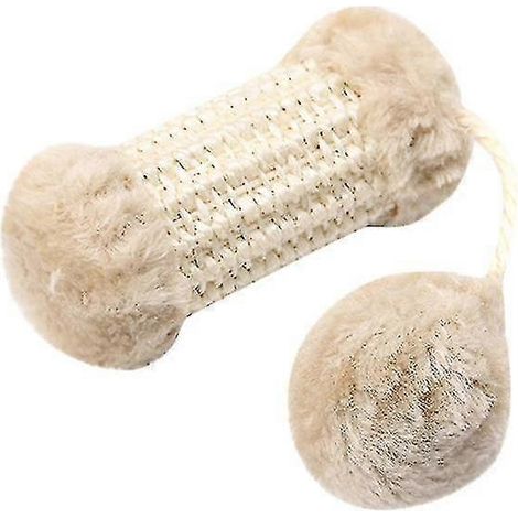 Pilier en sisal pour chat avec balle en peluche et griffes à mâcher - Jouet interactif pour animaux de compagnie - Accessoires pour animaux (1/4)