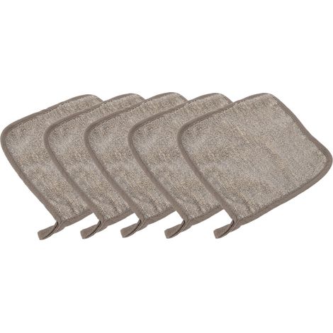Lot de 5 gants de toilette exfoliants pour le visage et le corps, pour le massage, pour femmes et hommes. (1/5)