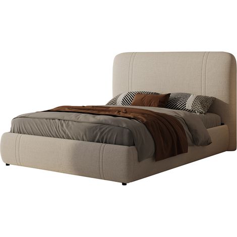 MONTECITO - Lit avec coffre de rangement 160x200cm beige
