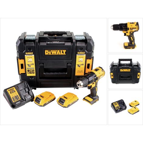 DeWalt DCD 777 D2 18 V Brushless Li-Ion Perceuse visseuse compacte sans fil + Coffret TSTAK + 2x Batteries 2 Ah Akku + 1x Chargeur DCB 115 (1/5)