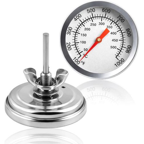 TFA Dostmann Thermomètre analogique pour gril, fumoir et four, sonde de température pour espace de cuisson jusqu’à 1000°C, acier inoxydable, remplacement thermomètre four barbecue universel (1/5)