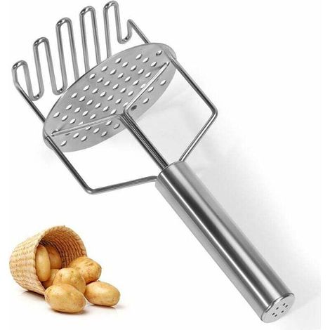 Presse Purée Manuel, Presse Puree en Acier Inoxydable, Presse-purée pour la Cuisine, Presse à Pommes de Terre Professionnel, Ecrase Pomme de Terre pour Légumes Fruits-Fei Yu