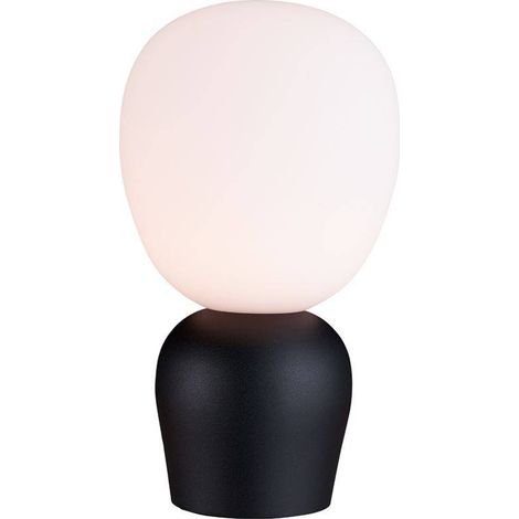 Belid Buddy - Lampe de Table 1 Lumière Globe Structure Noire, Opale, G9