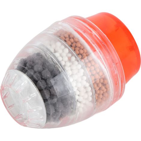 Filtre pour robinet 5 couches universel purificateur d'eau tête filtrante évier maison cuisine salle de bain rouge (1/4)