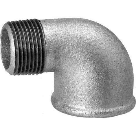 Hermann Schmidt Temperguss angle 3/4&quot, 90° filetage intérieur/filetage extérieur, zingué
