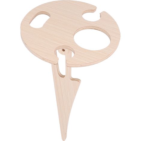 Mesa de picnic, de madera, plegable, con espacio para guardar vino y copas, soporte de suelo, para exteriores. (1/5)