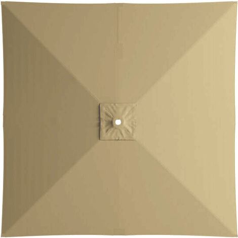 Quadratischer Polyester-Gartenschirm, Ersatzdach für 2 m Marktschirm, Ersatzdach für Gartentischschirm (khaki)