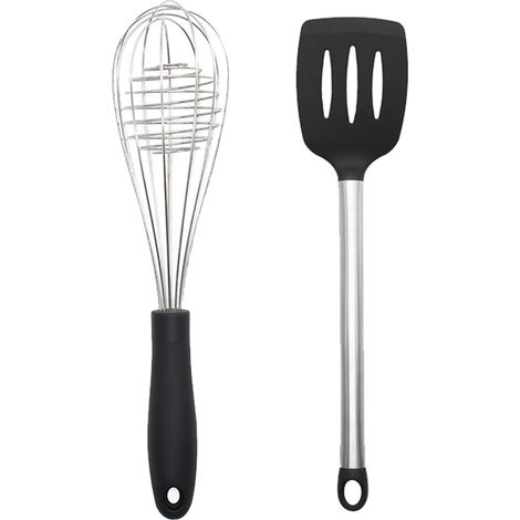 Ustensiles De Cuisine En Silicone - Résistance Haute Température - Pour Casseroles Antiadhésives - Lot De 2 Pièces (1/5)