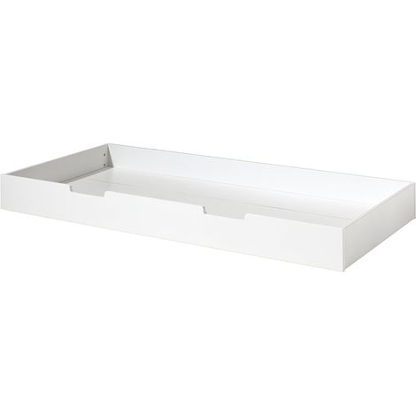 Bettenschublade für Kinderbetten ALEXANDRIA-12 für Matratze 90 x 190 cm, auf Rollen ausfahrbar weiß - B/H/T: 198,5/18,5/94cm (1/3)