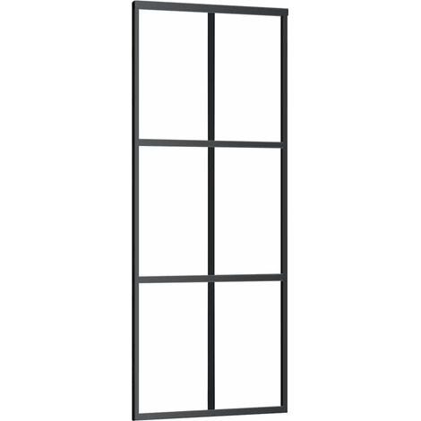 Maison Exclusive - Schiebetür ESG-Glas und Aluminium 76x205 cm Sc