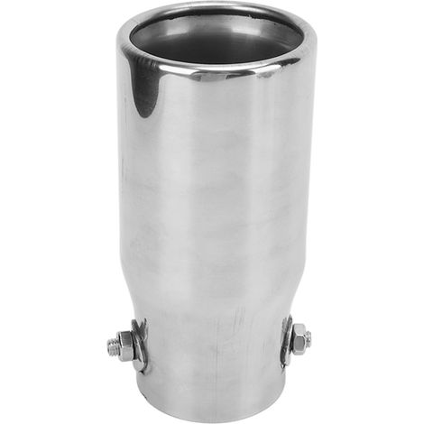 Embout de pot d'échappement argenté en acier inoxydable, entrée 62 mm (2,44 po), sortie 76 mm (2,99 po), universel pour voiture et camion (1/5)