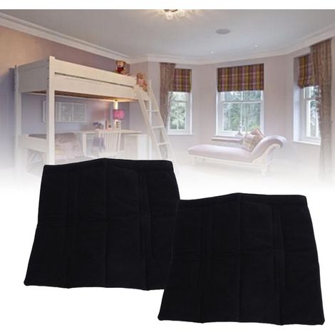 Housse de protection pour marche d'escalier de lit superposé en feutre doux et antidérapant, taille 25x25cm, 4 pièces avec attaches (1/5)
