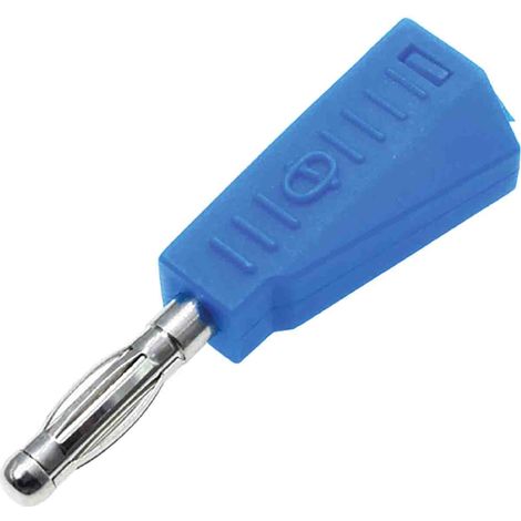 Fiche banane 4 mm RS PRO Bleu Mâle 19A 30V ( Prix pour Sachet de 5 )
