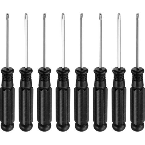8pcs PH00 Mini Tournevis Phillips 00 Longueur 3.6" Noir (1/5)