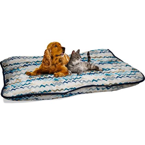 Italian Bed Linen Cuscinone Imbottito per Cani, 60 x 100 cm, Modern Sky (1/4)