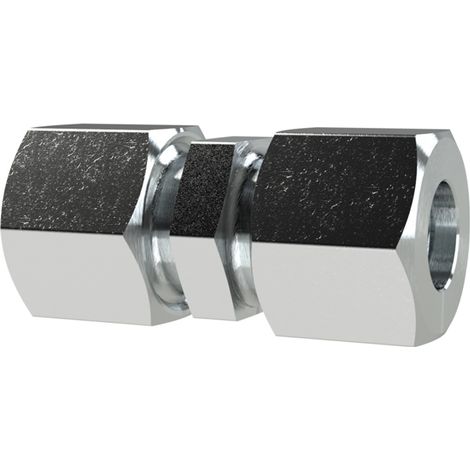 Riegler Gerade Verschraubung, Rohr-Außen-Ø 14 mm, Stahl verz., PN bar 630 (1/3)